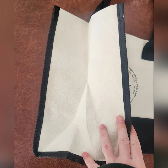 Canavs Tote Bag With Insprational Quote - Picture 3 of 5